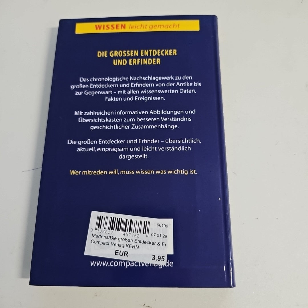 EB2564 Die großen Entdecker  Erfinder von Martens, Imke | Buch | Zustand gut1