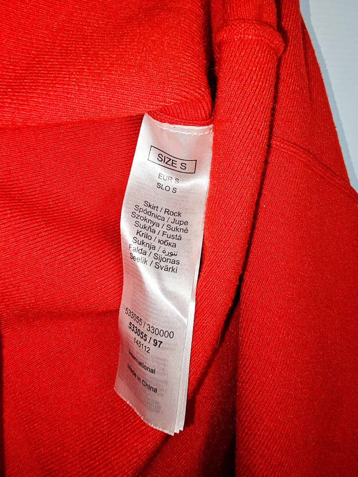 EK7417 Damen Rock von Orsay, rot, Gr.S3