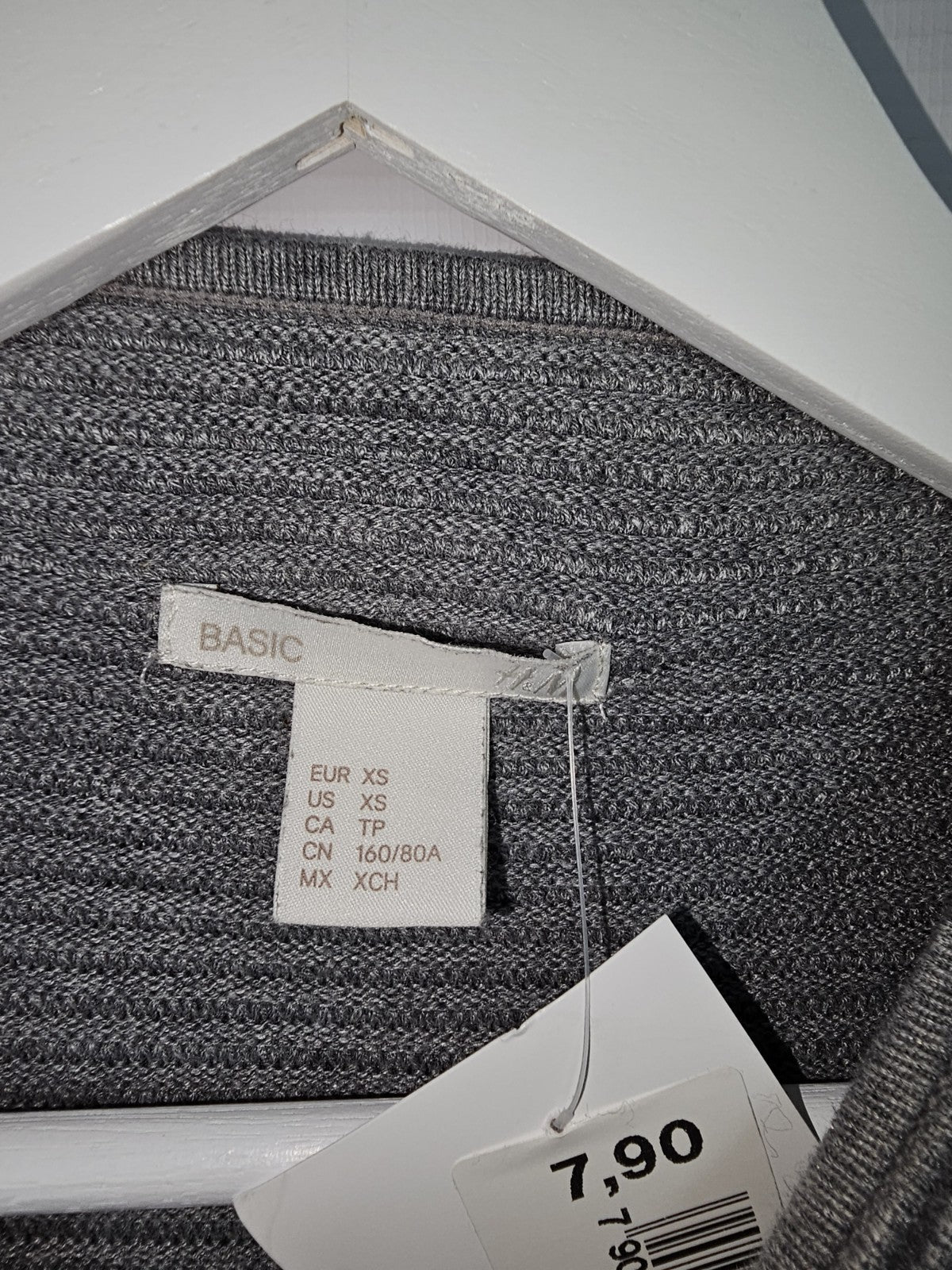 EK7539 Damen Sweatshirt von H&M, Grau, Gr.xs3