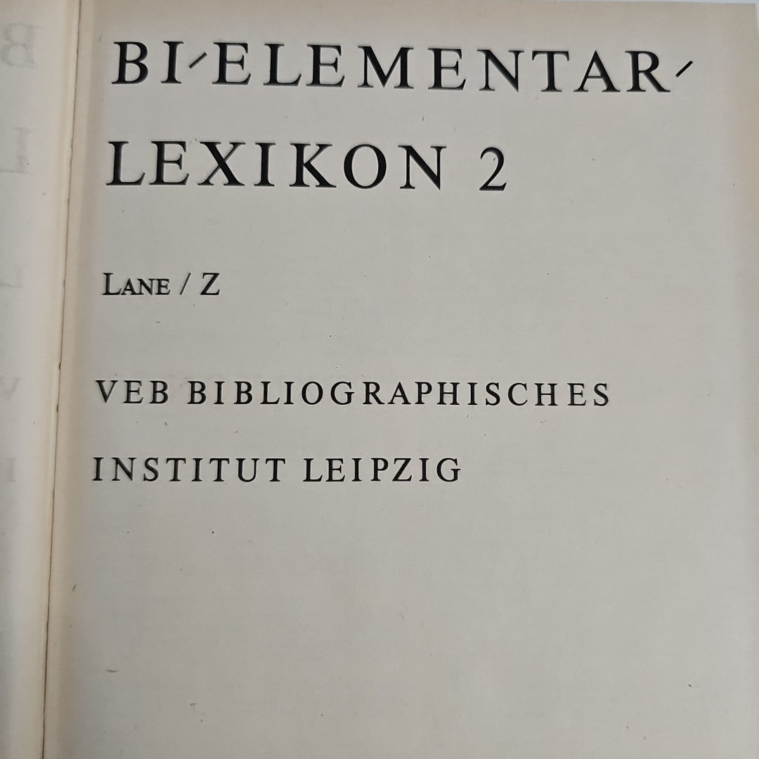 EB2789 Dr. Annette Zwahr - BI Elementar / Lexikon,  Band 2 1