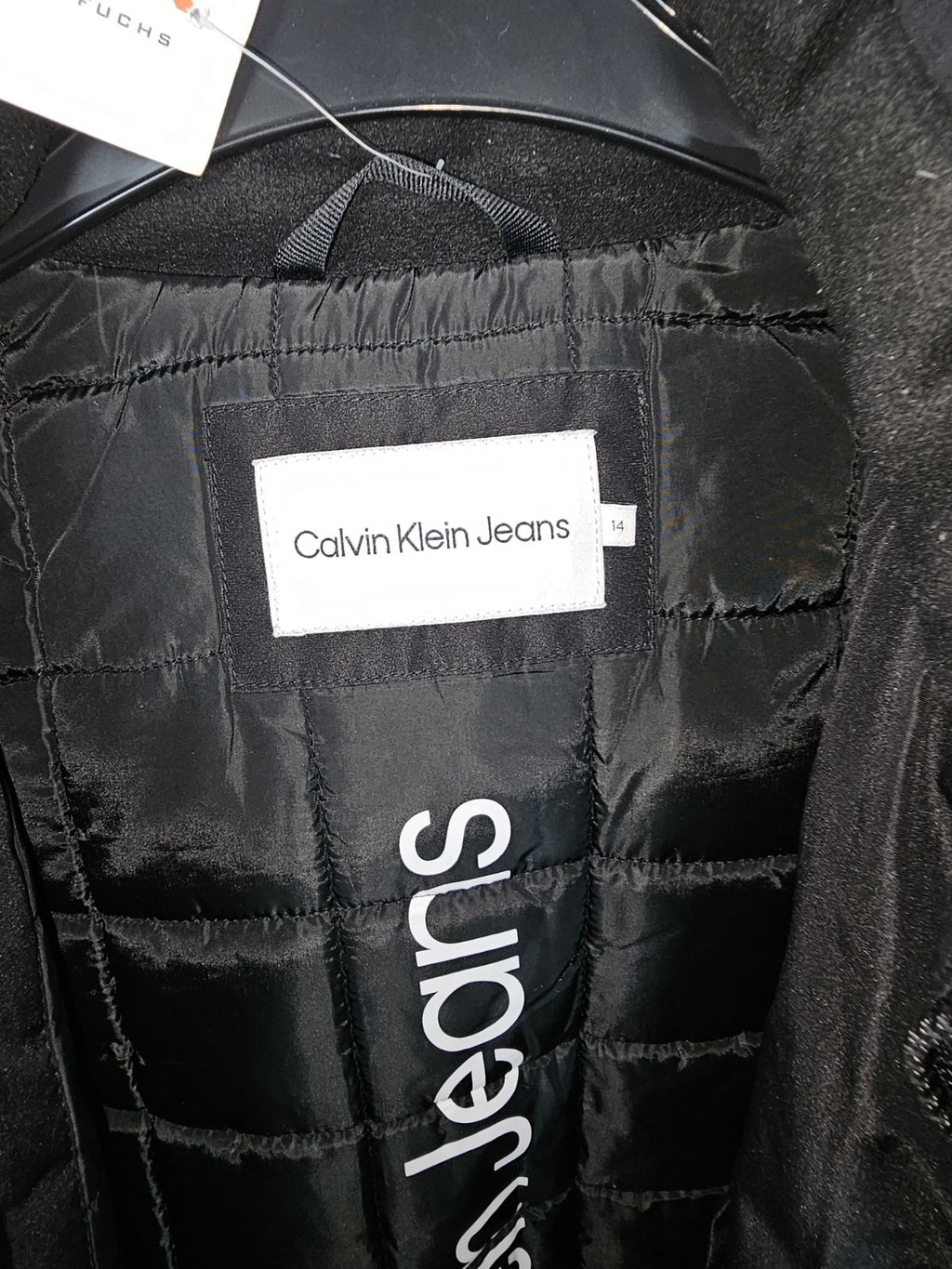 EK7154 Jungen  Jacke von Calvin Klein Jeans, Schwarz, Gr.143