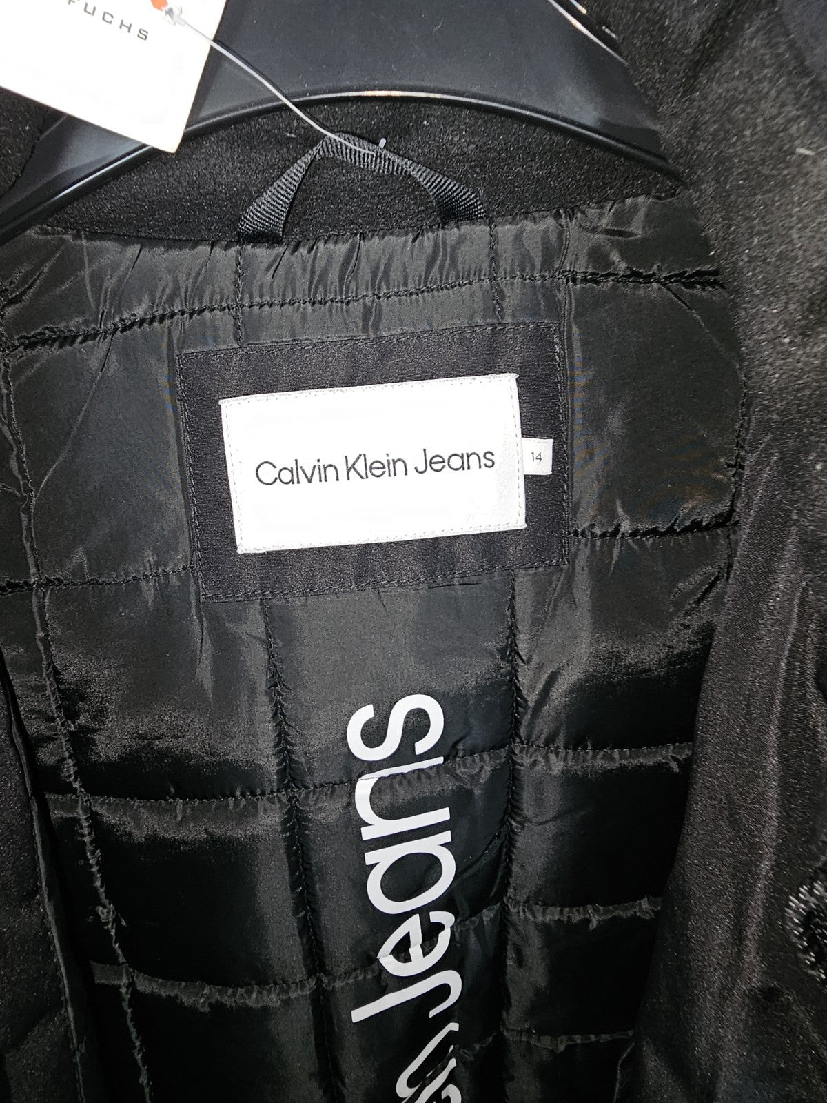 EK7154 Jungen  Jacke von Calvin Klein Jeans, Schwarz, Gr.143
