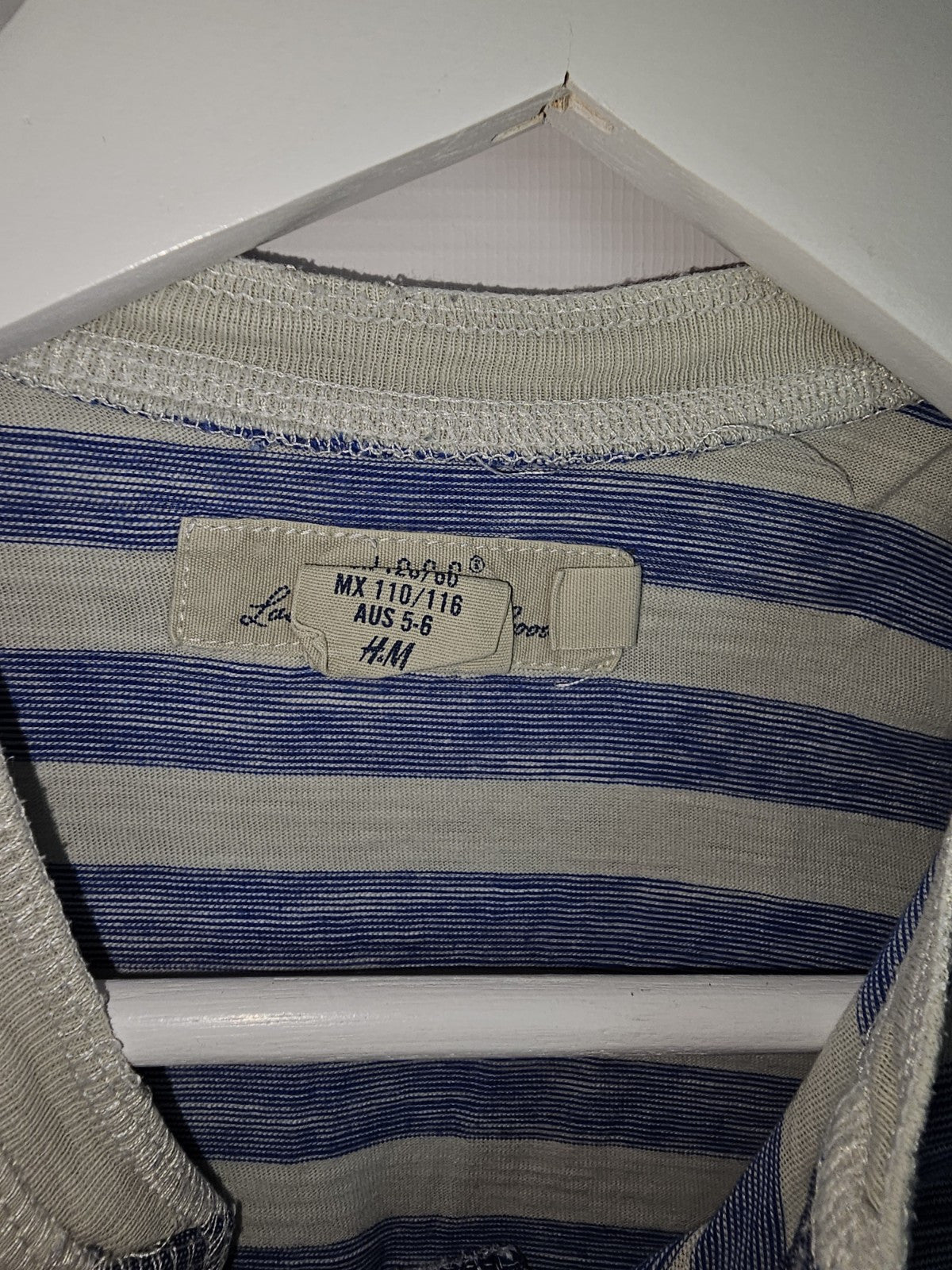EK7360 Jungen Sweatshirt von H&M, Blau/Weiß, Gr.110/1162