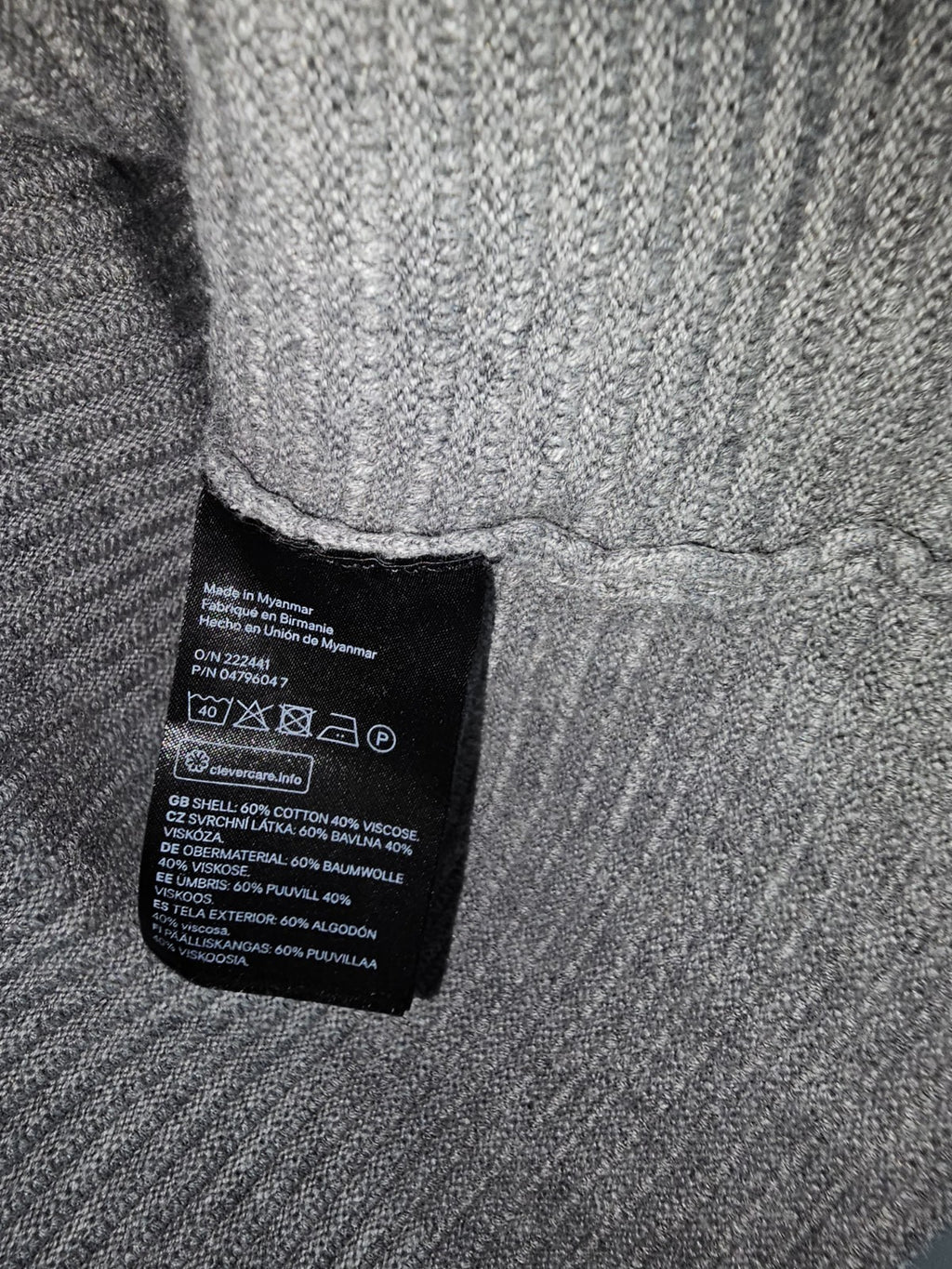 EK7539 Damen Sweatshirt von H&M, Grau, Gr.xs4