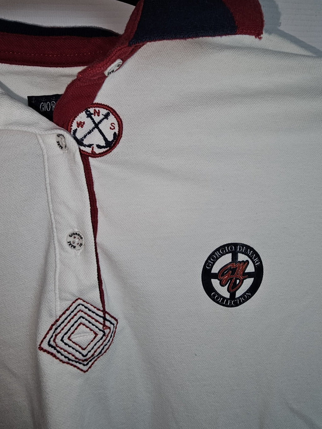 EK7483 Herren Sweatshirt von Gorgio Di Mare Vintage, Weiß, Gr.M2